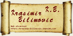 Krasimir Bilimović vizit kartica
